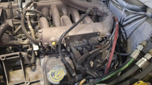 Trowin Industries Mark III Low Profile Tow Tractor - Ford Engine Distributor Detail View