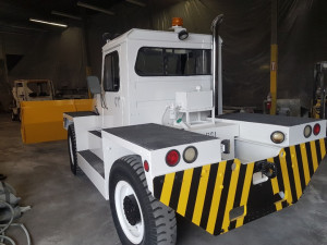 PSI MB-4 Aircraft Tug/ Snow Plow Truck: Rear Driver side